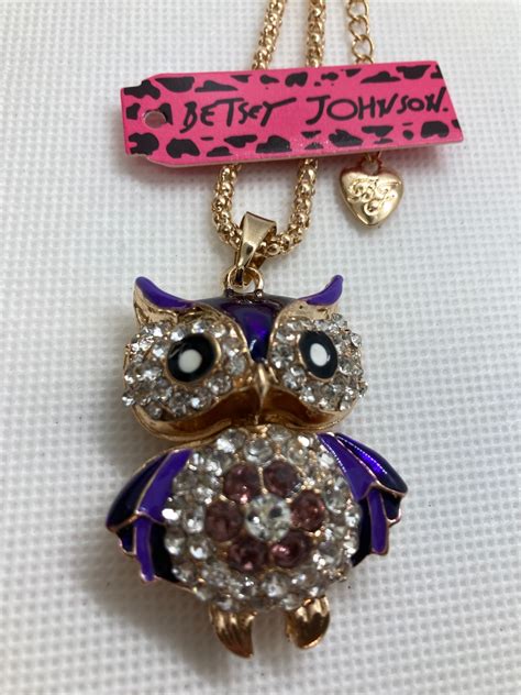 With the Betsey Johnson Pearl Collection, you can bring a touch of unforgettable glamor into every day. . Betsey johnson owl necklace